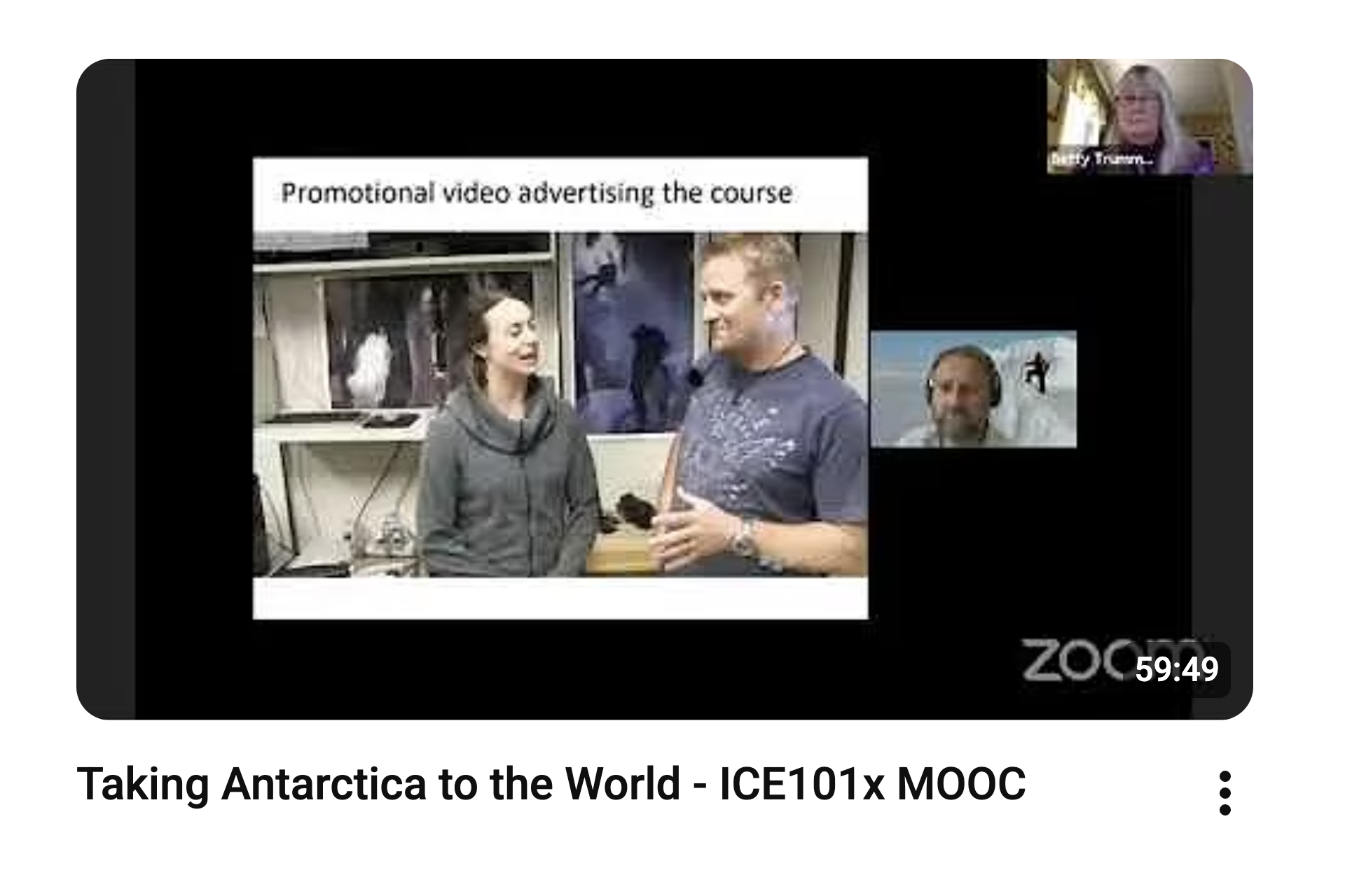 Taking Antarctica to the World - ICE101x MOOC