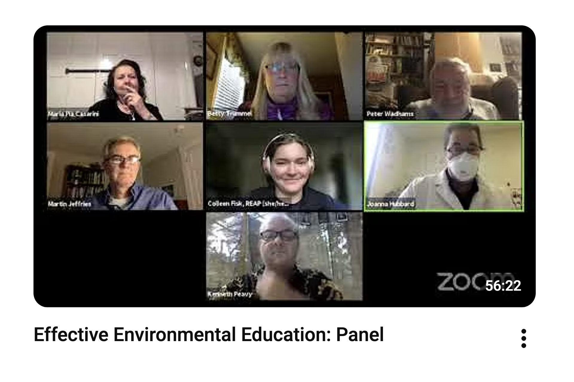Effective Environmental Education: Panel