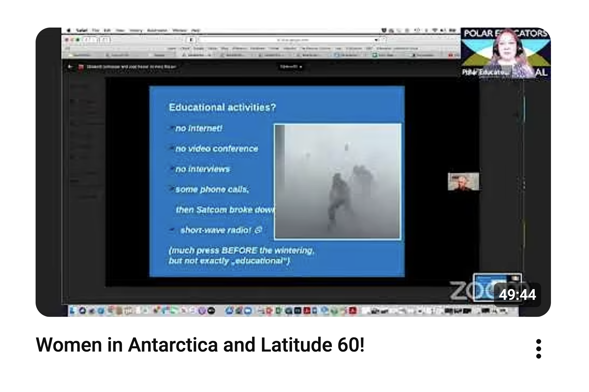 Women in Antarctica and Latitude 60!