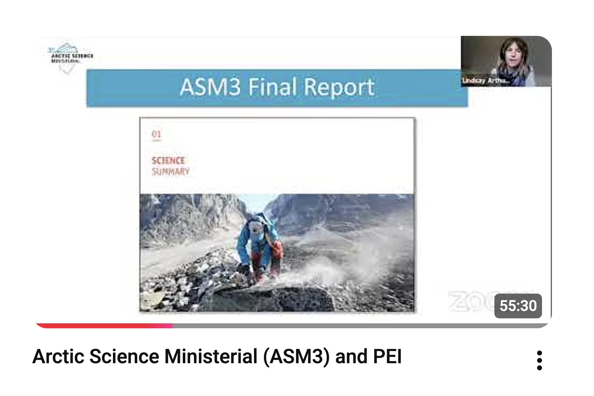 Arctic Science Ministerial (ASM3) and PEI
